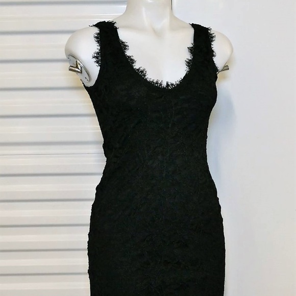 Jump! By Wendye Black Lace Sheath Dress sz Small - Picture 1 of 8